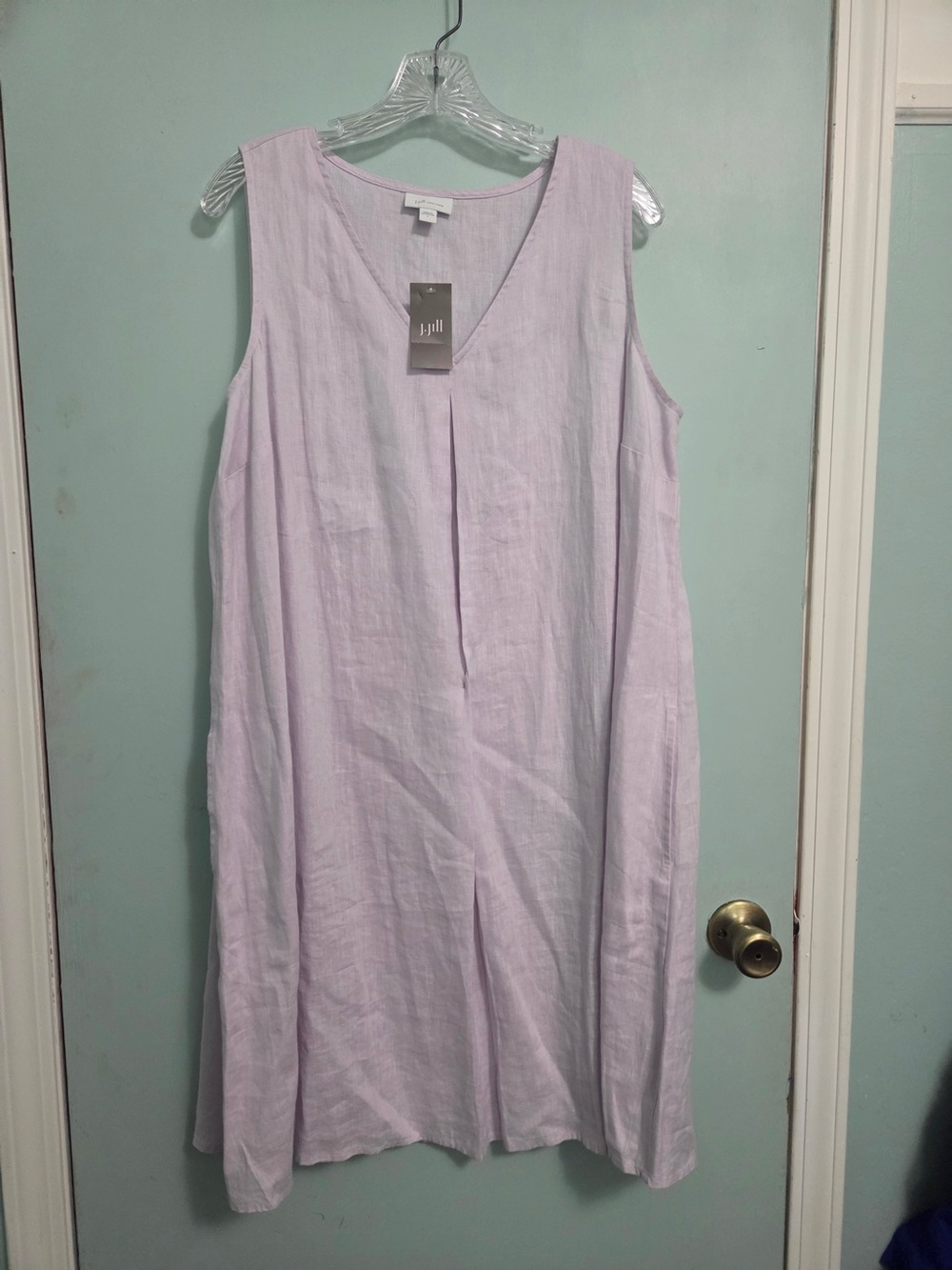 J. Jill Lavender Sleeveless V-Neck Tunic Dress